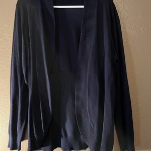 Verve Ami  Navy Open Cardigan Ribbed Detail XL